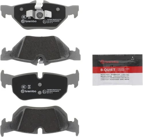 Vista 3 de Brembo P06038N Juego de pastillas de freno de disco trasero de cerámica premium BMW/BMW (BRILLIANCE) OE# 34216790761
