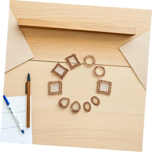Vista 6 de ULTECHNOVO 10pcs Vintage Mini Resin Picture Frames for DIY Crafts