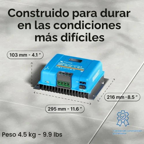 Vista 3 de Victron Energy SmartSolar MPPT Tr VE. Puede 150 V 85 amperios 12/24/36/48 voltios controlador de carga solar (Bluetooth)