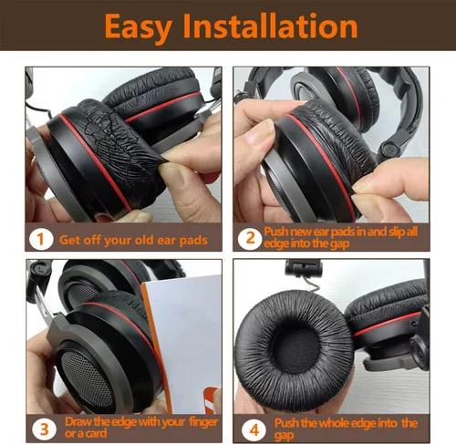 Vista 5 de Almohadillas para auriculares Sony de 2.756 in, almohadillas de repuesto compatibles con Sony MDR-ZX110 ZX110NC ZX310 ZX330BT WH-CH500 CH510 CH520