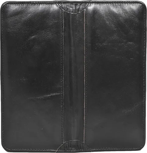 Vista 5 de Yeeasy billetera plegable grande, cuero auténtico, clásico, para hombre
