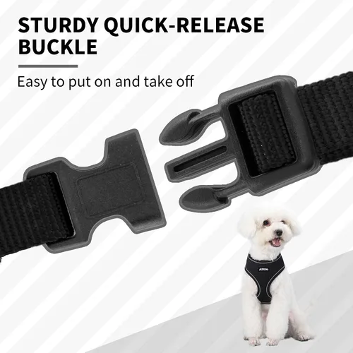 Vista 5 de AIITLE Arnés para cachorro, malla transpirable de triple capa, ajuste ajustable y diseño reflectante, chaleco sobre la cabeza sin asfixia para uso