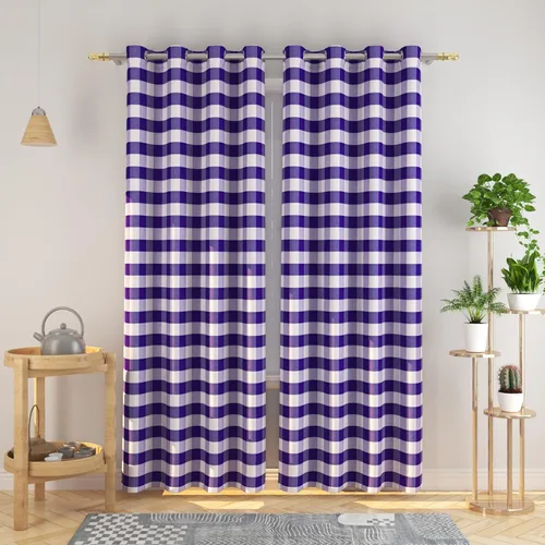 Vista 75 de Cortinas de 24 pulgadas de largo con diseño Buffalo Check Gingham Plaid para ventanas de cocina y baño, tratamiento para ventanas con 2 paneles