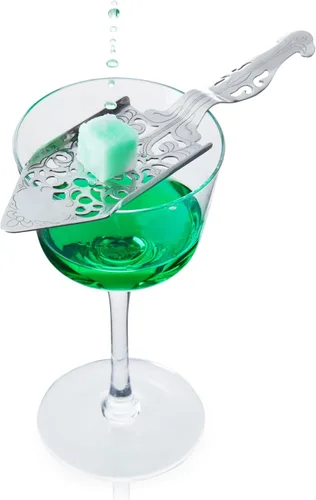 Vista 6 de Viski Cuchara de absenta – Gotero de absenta estilo vintage con perforaciones – apto para lavavajillas de acero inoxidable juego de 1 absinthe