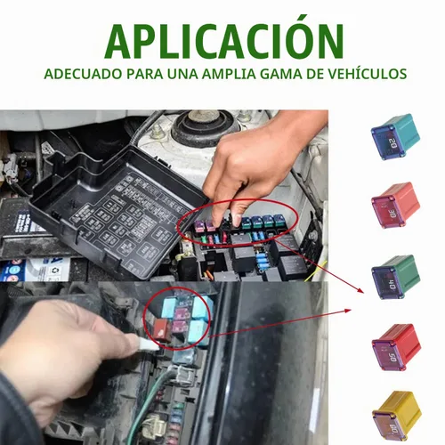 Vista 4 de 10 piezas de fusibles de bloque Jcase bajos para camiones, coches y SUV (20A/30A/40A/50A/60A, 2 piezas de cada uno)