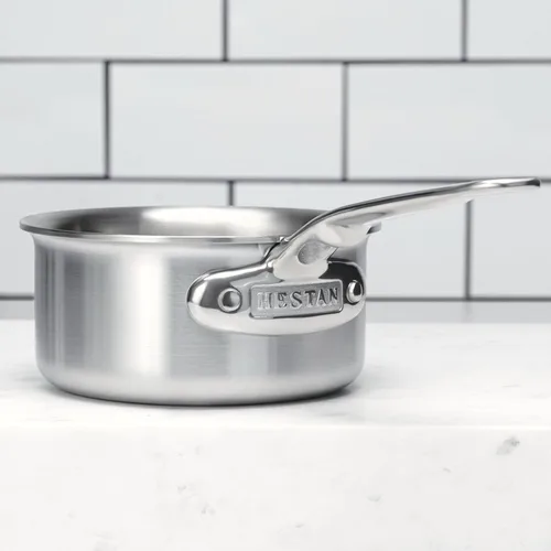 Vista 2 de Thomas Keller Insignia by Hestan - Calentador de mantequilla de acero inoxidable de 0.75 cuartos de galón, compatible con placa de inducción
