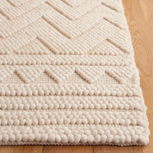 Vista 3 de SAFAVIEH Natura Collection - Alfombra de pasillo, 2 pies 3 pulgadas x 8 pies, beige, hecha a mano, mezcla de lana bohemia rústica, ideal para zonas