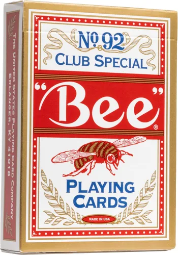 Vista 2 de Bee Gold Standard Premium - Juego de cartas de póquer (12 unidades) Casino quality, Made in USA with FSC paper 100% recyclable, Durable and