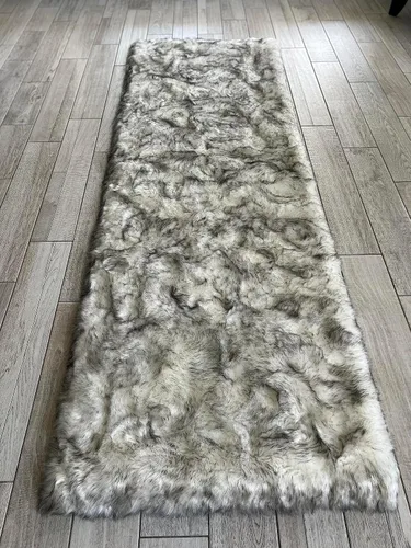 Vista 46 de LAMBZY Elegante y sofisticada alfombra rectangular de piel de oveja (beige, 2 x 3 pies)