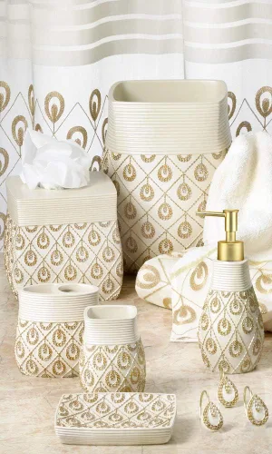 Vista 5 de Popular Bath Portacepillos de dientes, colección Seraphina, Marfil