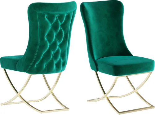 Vista 18 de Ottomanson Juego de 2 sillas de comedor, color naranja Palermos Palermos Naranja Con Patas De Madera