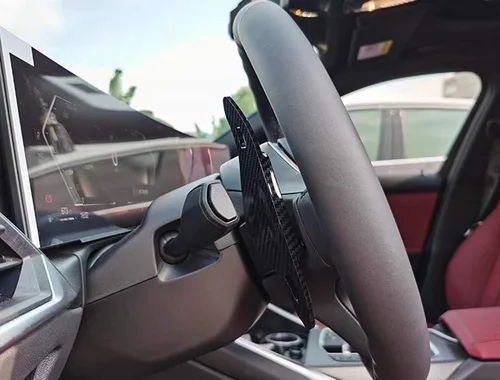 Vista 6 de iJDMTOY Extensiones de paleta grandes de fibra de carbono de tejido de sarga compatibles con BMW 3 4 5 7 Series X3 X4 X5 X6 (Gxx Chassis), Toyota