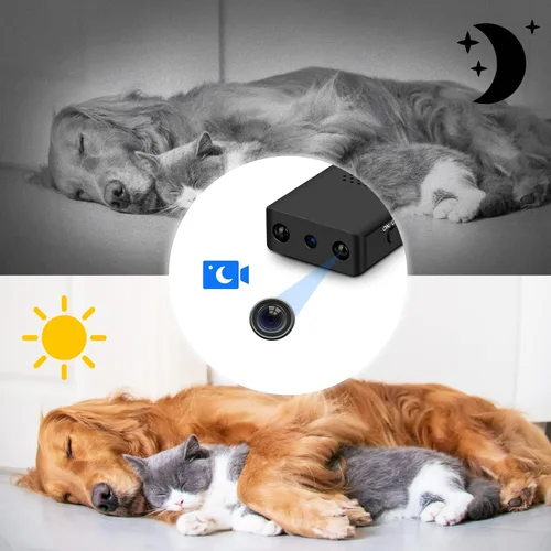 Vista 5 de Cámaras Espía Ocultas Pequeñas - Mini Cámara Niñera para Seguridad del Hogar, Cámaras Espías Ocultas, No Necesita WiFi, Grabadora de Tarjeta SD
