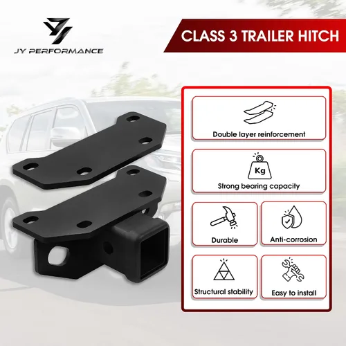 Vista 4 de JY PERFORMANCE Enganche de remolque para Lexus GX460 2010-2024, Clase 3 III de 2 pulgadas (placa de ajuste incluida)