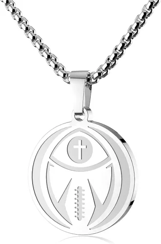 Vista 12 de Luke 1:37 Christian Sports Pendant Necklace Gift for Men Women Athletes