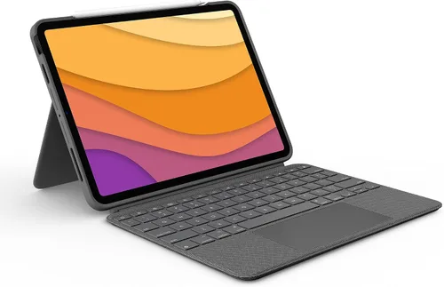 Vista 10 de Logitech Funda con teclado Flip Folio para iPad Air de 11 pulgadas, grafito