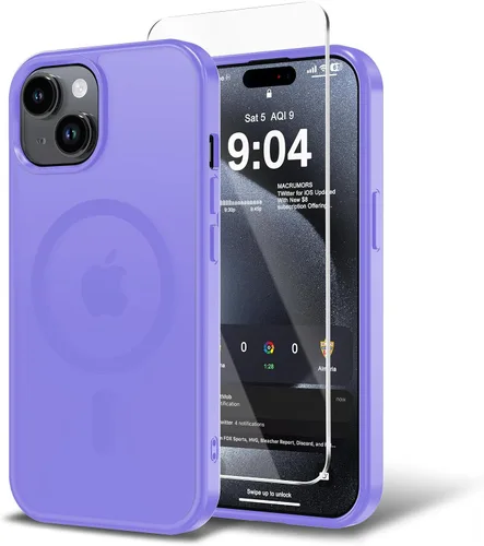 Vista 142 de Funda para iPhone 11 con protector de pantalla, compatible con MagSafe, ultra delgada, translúcida, mate, a prueba de golpes, color negro