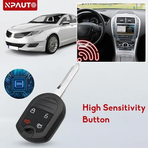 Vista 5 de NPAUTO Llavero de Repuesto Compatible con Ford Expedition Mustang Escape Fusion Edge Taurus Explorer 2003-2017, Mercury Sable, Lincoln Navigator
