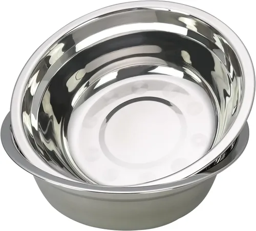 Vista 4 de 6 cuencos para mezclar ensaladas, tazón de acero inoxidable para cocinar y hornear
