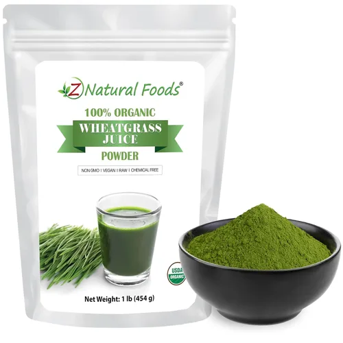 Vista 8 de Z Natural Foods Polvo de jugo de alfalfa orgánico, polvo de superalimento de hierba verde, mezcla en batidos, bebidas, recetas, crudo, todo natural