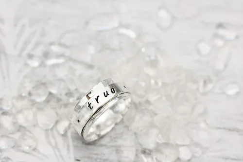 Vista 3 de Purity Ring True Love Waits Stamped Sterling Silver Spinner Ring