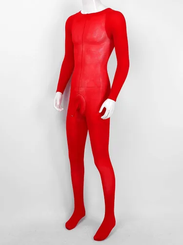 Vista 4 de Loloda Medias de malla transparente para hombre, medias de cuerpo completo, ropa interior abierta