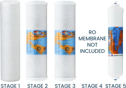 Vista 9 de PureValue 5EZ50 - Kit de repuesto de filtro RO compatible con sistema de filtración de agua potable de ósmosis inversa debajo del fregadero