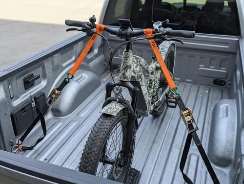 Vista 5 de TGL Correas de amarre de bucle suave, capacidad de carga de 2300 libras, paquete de 4 correas para manillar de motocicleta para asegurar ATV, UTV