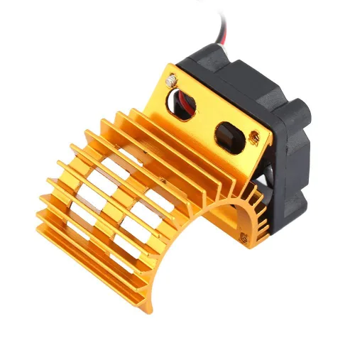Vista 7 de Disipador de calor de motor RC, ventilador de refrigeración mejorado para autos RC eléctricos a escala 1/10, 380 390 motores, pieza de actualización