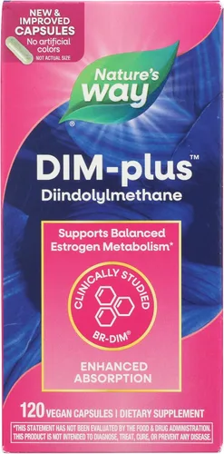 Vista 4 de Nature's Way DIM-plus fórmula metabolismo de estrógeno, 120 cápsulas
