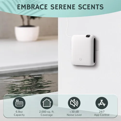 Vista 2 de Airthereal Máquina de aire de aroma nebulizante portátil, difusor de fragancia sin agua de 6.8 fl oz con tecnología de aire frío y control