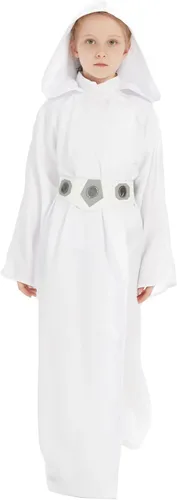 Vista 6 de Disfraz de princesa para niñas, vestido de cosplay de lujo para Halloween con cinturón