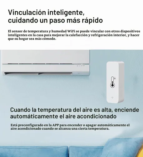 Vista 6 de Sensor de Temperatura y Humedad WiFi: Termómetro Higrómetro para Interiores con Alerta de Aplicación, Exportación Gratuita de Almacenamiento