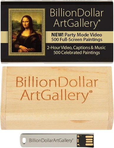 Vista 2 de BillionDollarArtGallery Transforma tu televisor en arte de pared Muestra 500 de las pinturas más icónicas del mundo Art TV Regalo único