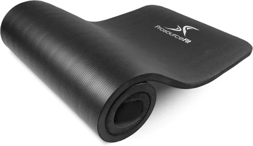 Vista 6 de ProsourceFit Extra Thick Yoga and Pilates Mat 1/2” (13mm) or 1" (25mm), 71-inch Long High Density Exercise Mat with Comfort Foam and Carrying Strap