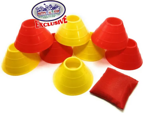 Vista 4 de Matty's Toy Stop Juego de fútbol de lujo con bandera de 14 hombres con 7 cinturones amarillos que se pueden quitar, 7 cinturones rojos que se pueden