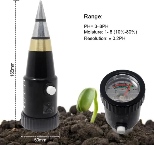 Vista 4 de VT-05 - Medidor de suelo VT-05, higrómetro portátil, monitor de agua para plantas de jardín, granjas, césped, plantas en maceta, interiores