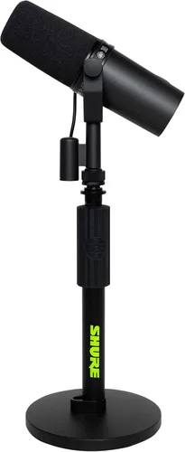 Vista 8 de Soporte de micrófono de escritorio Shure by Gator con base redonda y altura ajustable estándar, embrague giratorio y base de 15 cm; (SH-DESKTOP1)