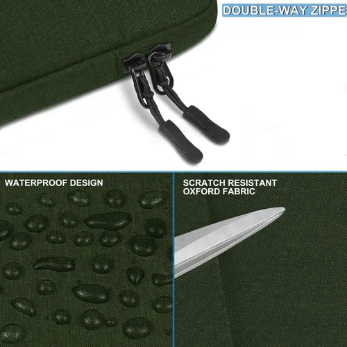 Vista 5 de Funda para laptop de 13.3 pulgadas, a prueba de golpes, funda protectora para computadora con bolsillo para accesorios, bolsa para laptop compatible