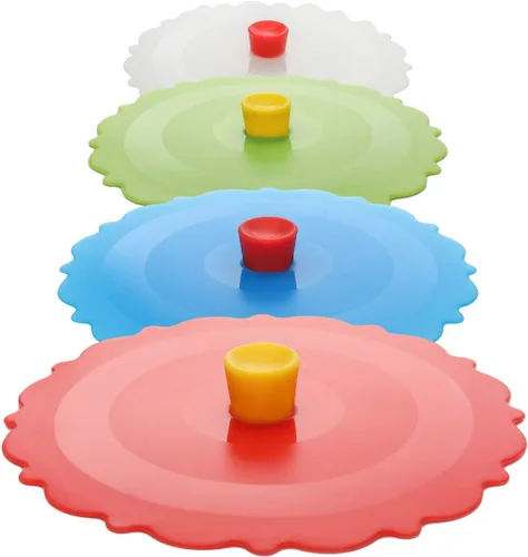 Vista 12 de Tapas de silicona (juego de 3), tapas de silicona multicolor Tapa de 3