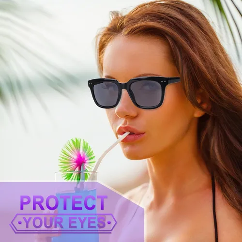 Vista 6 de Paquete de 6 lentes de lectura de moda para mujeres y hombres, bloqueo de luz azul, lectores cuadrados de gran tamaño con bisagra de resorte