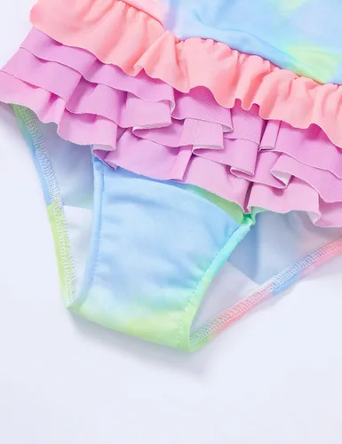 Vista 5 de KANGKANG Traje de baño de una pieza para bebé niña elegante traje de baño con volantes