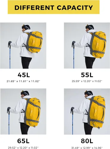 Vista 2 de Ubon Bolsa de lona grande para fines de semana con compartimentos para zapatos, mochila deportiva de 4 vías para gimnasio con correas acolchadas