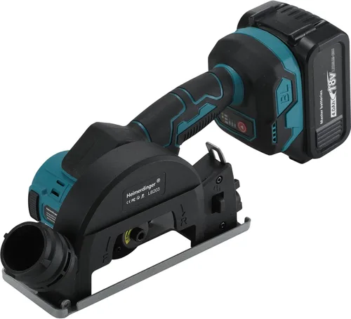 Vista 3 de Heimerdinger Mini sierra circular inalámbrica 2 en 1 de 4 pulgadas y amoladora angular - Motor sin escobillas, 3 velocidades, batería de 4000 mAh