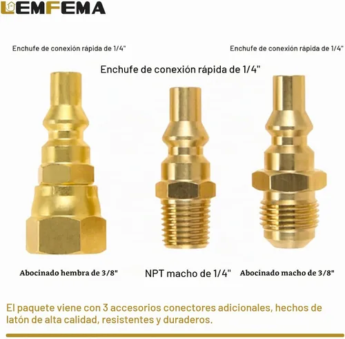 Vista 3 de Válvula reguladora de gas de tanque de propano de baja presión de 1 libra con válvula de cierre de conexión rápida de 1/4 pulgadas, incluye bengala