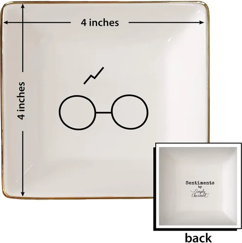 Vista 6 de Soporte para anillos de joyería, bandeja o plato de Wizard Harry Potter para niñas o chicos