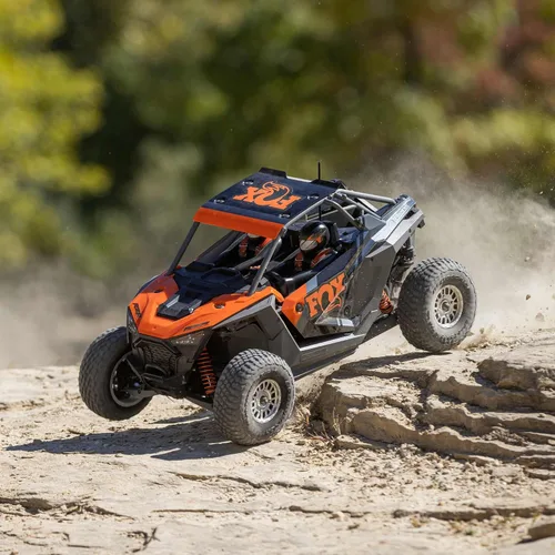 Vista 5 de Losi Camión RC 1/10 RZR Rey 4 ruedas de tracción sin escobillas Listo para funcionar Batería y cargador no incluidos Fox LOS03029T2 Camiones