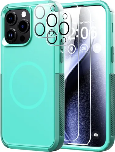 Vista 69 de Diverbox Funda para iPhone 13 [compatible con MagSafe] [con protector de pantalla] [a prueba de golpes] [a prueba de caídas] Funda de protección