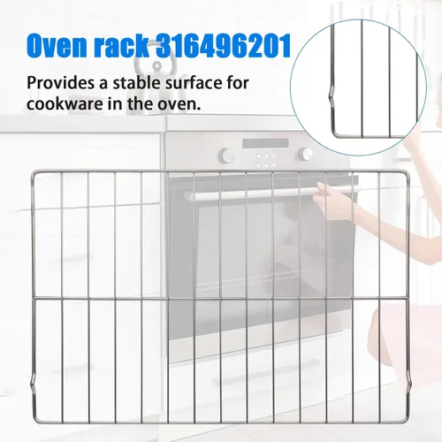Vista 4 de Parrilla de Horno de Rango Mejorada 31649620 para Horno GE, 24.2 x 16 Pulgadas, Parrilla de Horno de Repuesto AP4040129, 316496207, 316404501