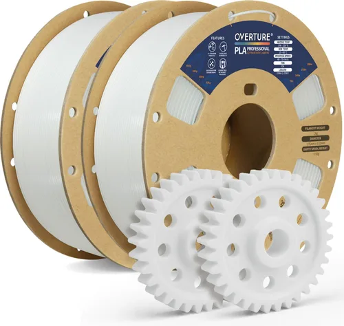 Vista 58 de Overture PLA Plus (PLA+) Filamento de 1/16 pulgadas, dureza mejorada con rollo PLA, con superficie de construcción 3D de 7.87 × 7.87 pulgadas, PLA